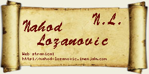 Nahod Lozanović vizit kartica